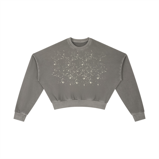 Quiet Riot™ Vintage Washed Cropped Sweatshirt