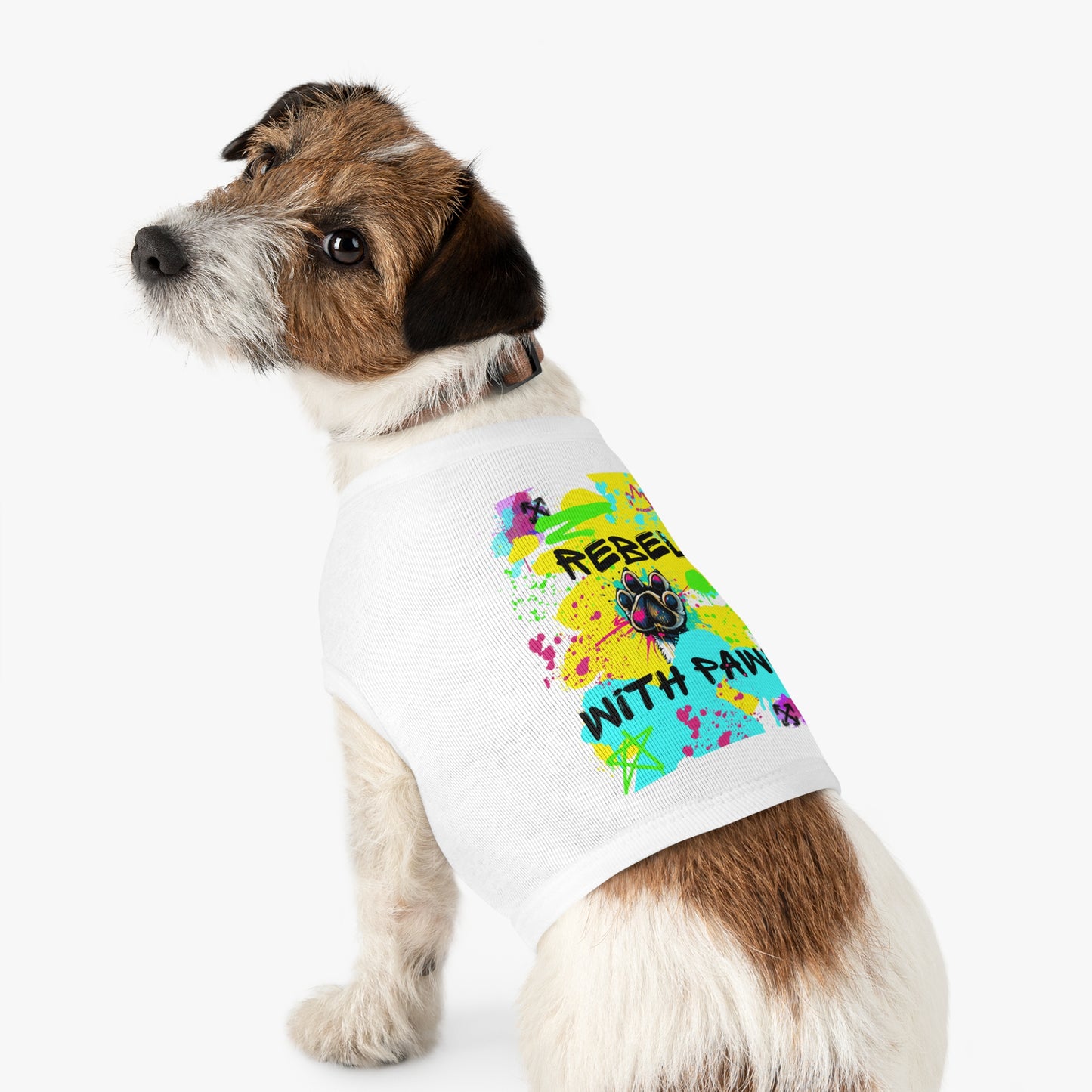 Rebel With Paws Graffiti Dog Tee – Street Pup Edition