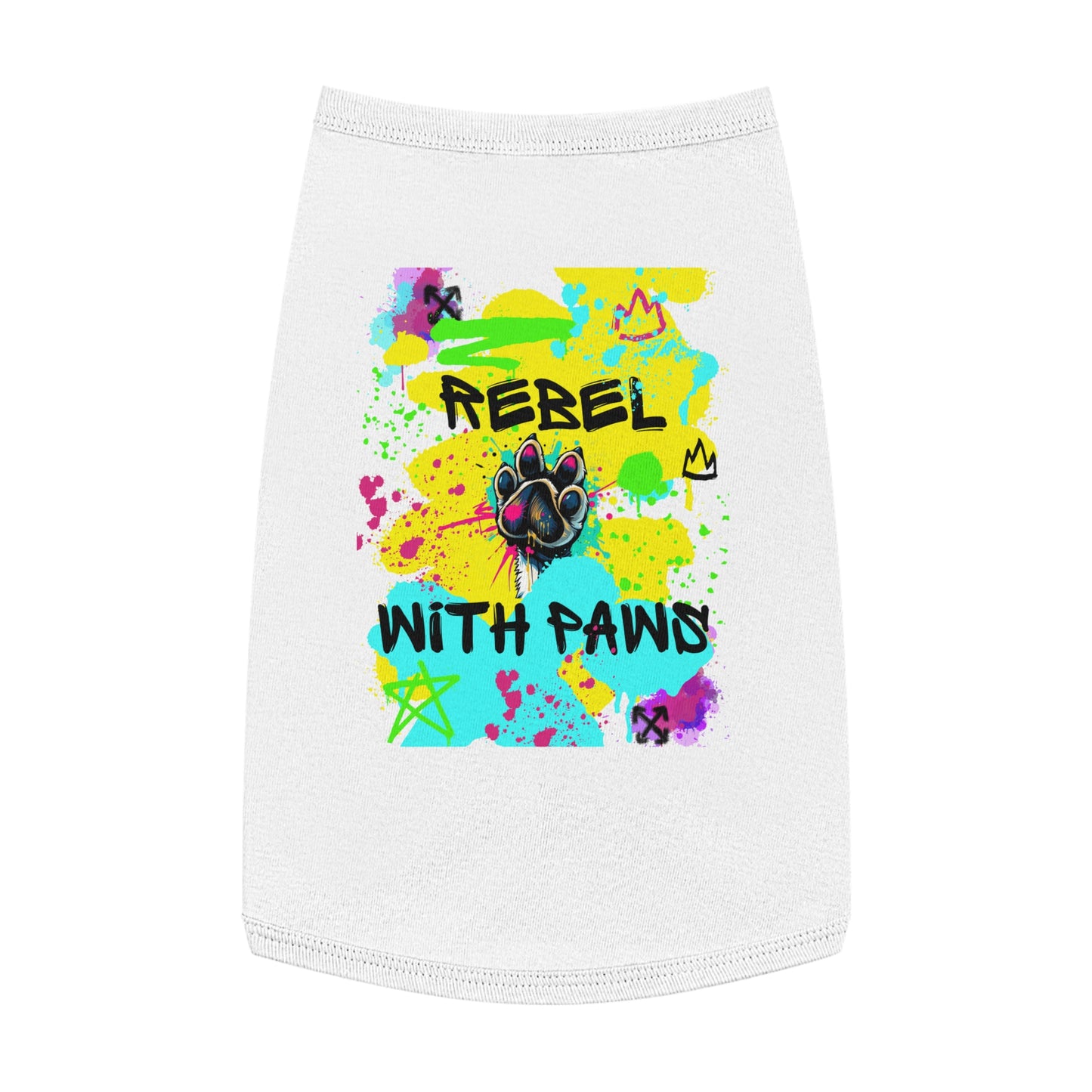 Rebel With Paws Graffiti Dog Tee – Street Pup Edition