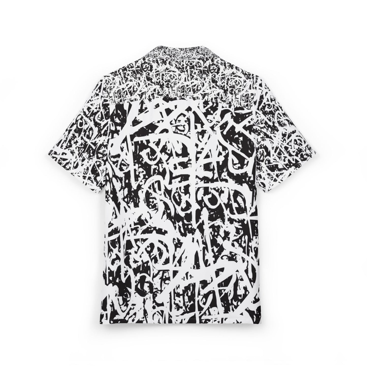 Concrete Canvas Button-Down – Black & White Graffiti Edition