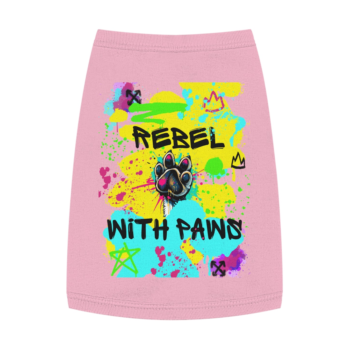 Rebel With Paws Graffiti Dog Tee – Street Pup Edition
