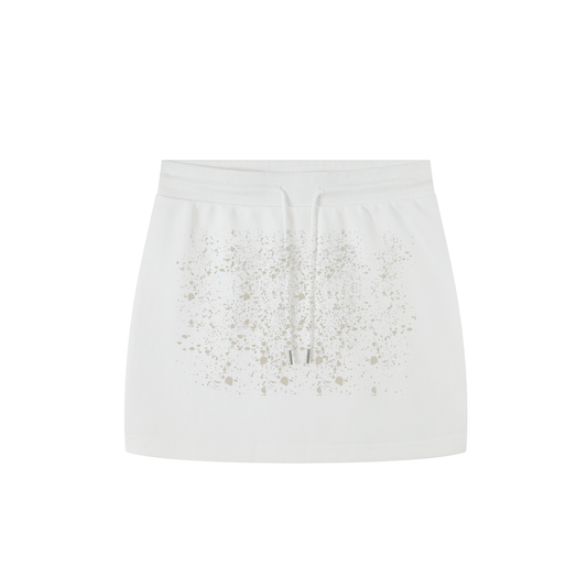 Quiet Riot™ Essential Paint-Splatter Drawstring Mini Skirt | Street Capsule