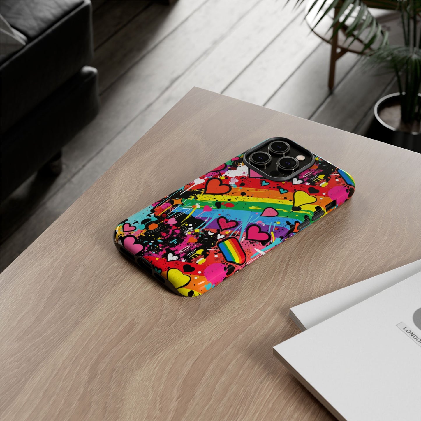 Pride Pop Armor Case – Free Love Graffiti Edition