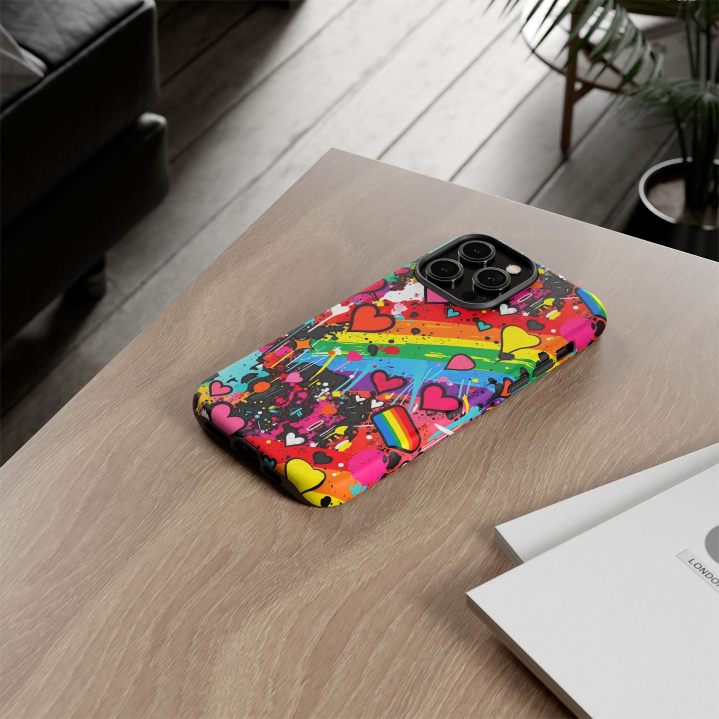 Pride Pop Armor Case – Free Love Graffiti Edition