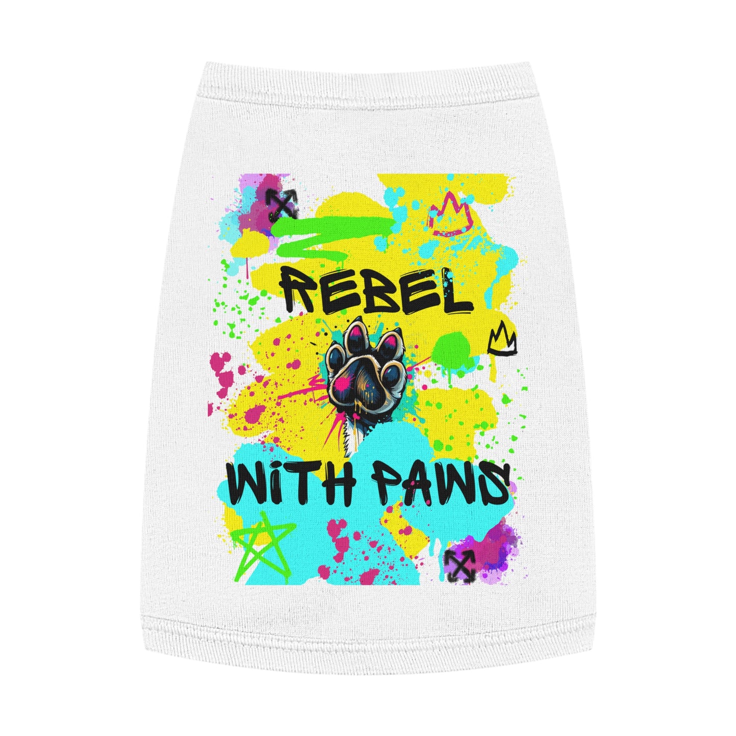 Rebel With Paws Graffiti Dog Tee – Street Pup Edition