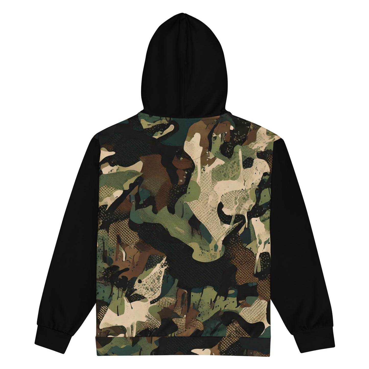 “Shadow Signal” Graffiti Camo Zip Hoodie