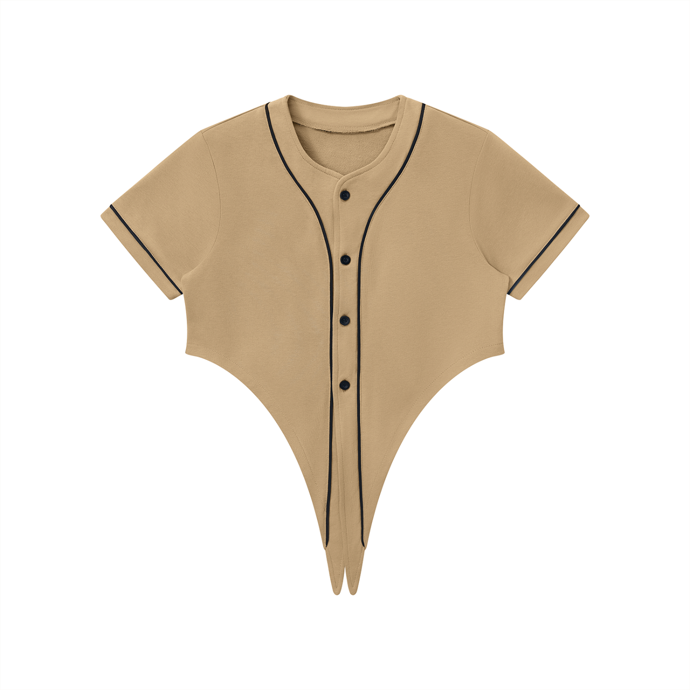 Street Ease Women's Cropped Piping Jersey To