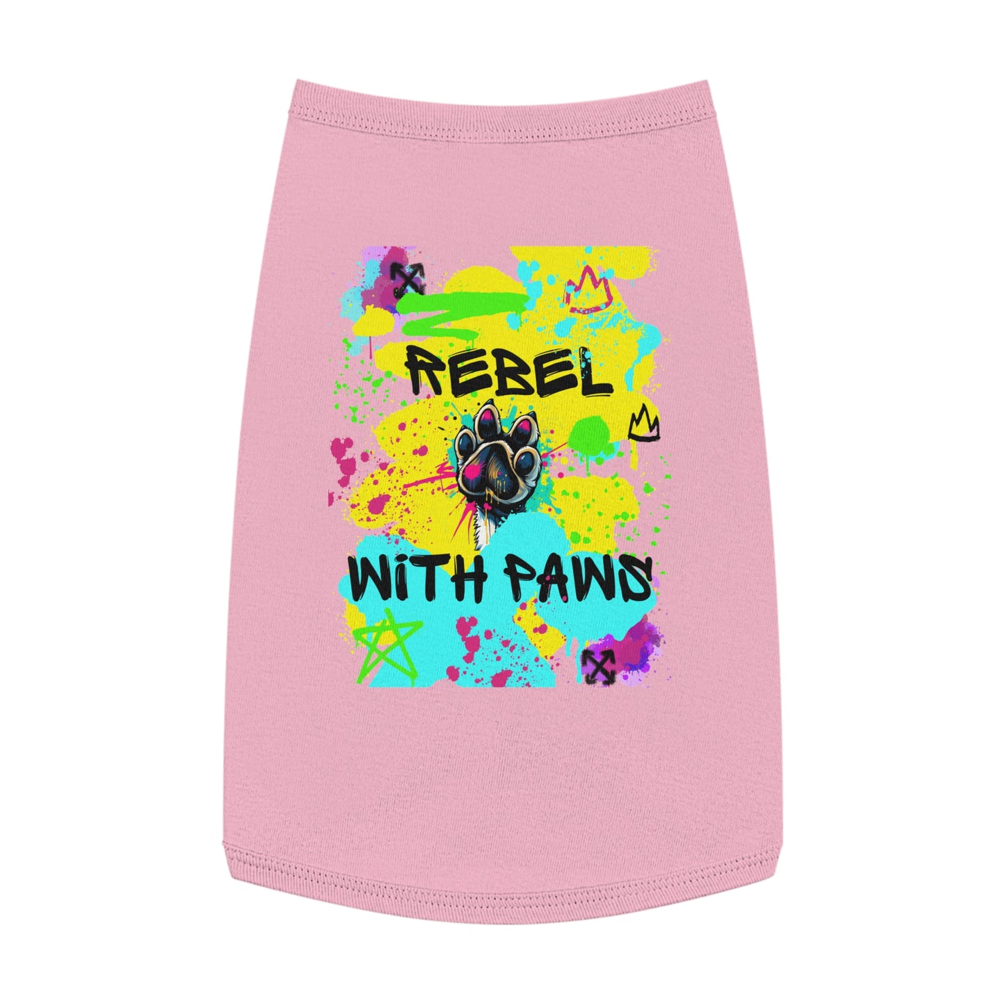 Rebel With Paws Graffiti Dog Tee – Street Pup Edition
