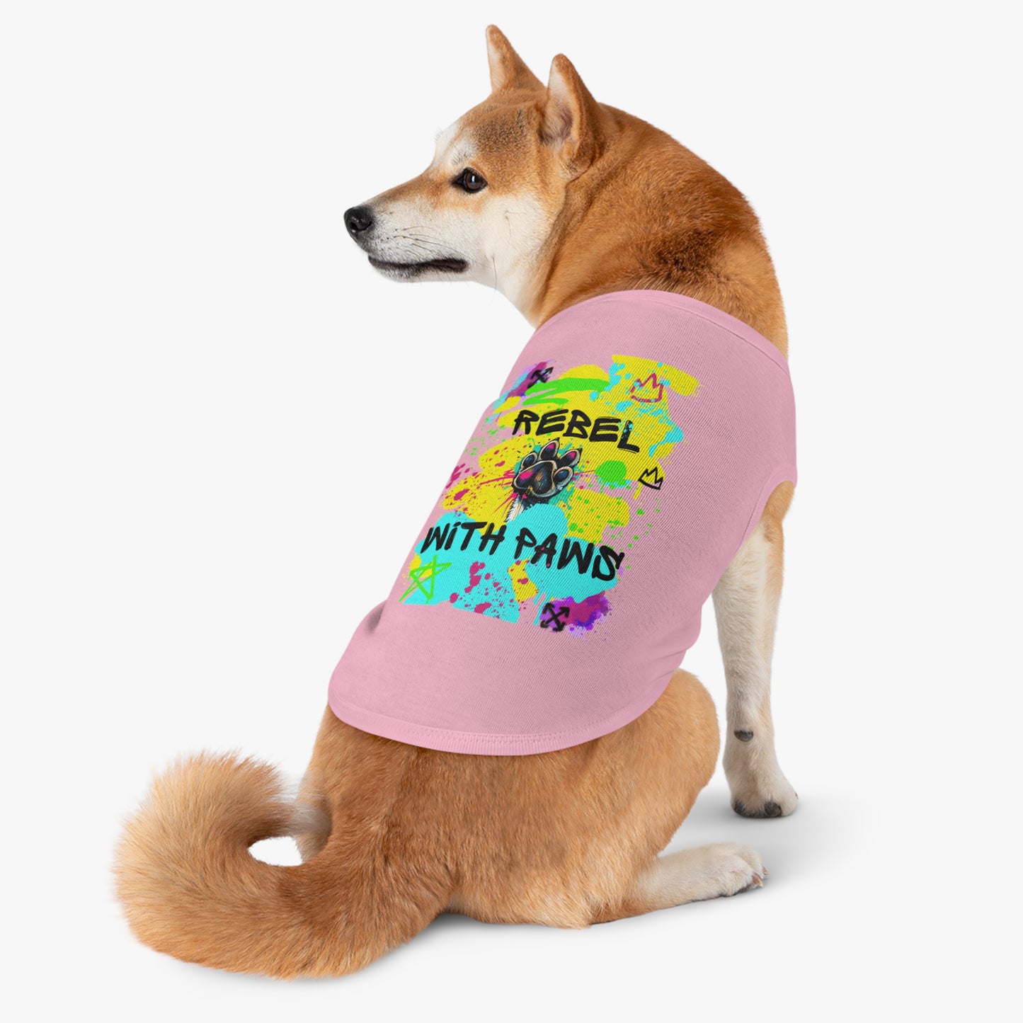 Rebel With Paws Graffiti Dog Tee – Street Pup Edition