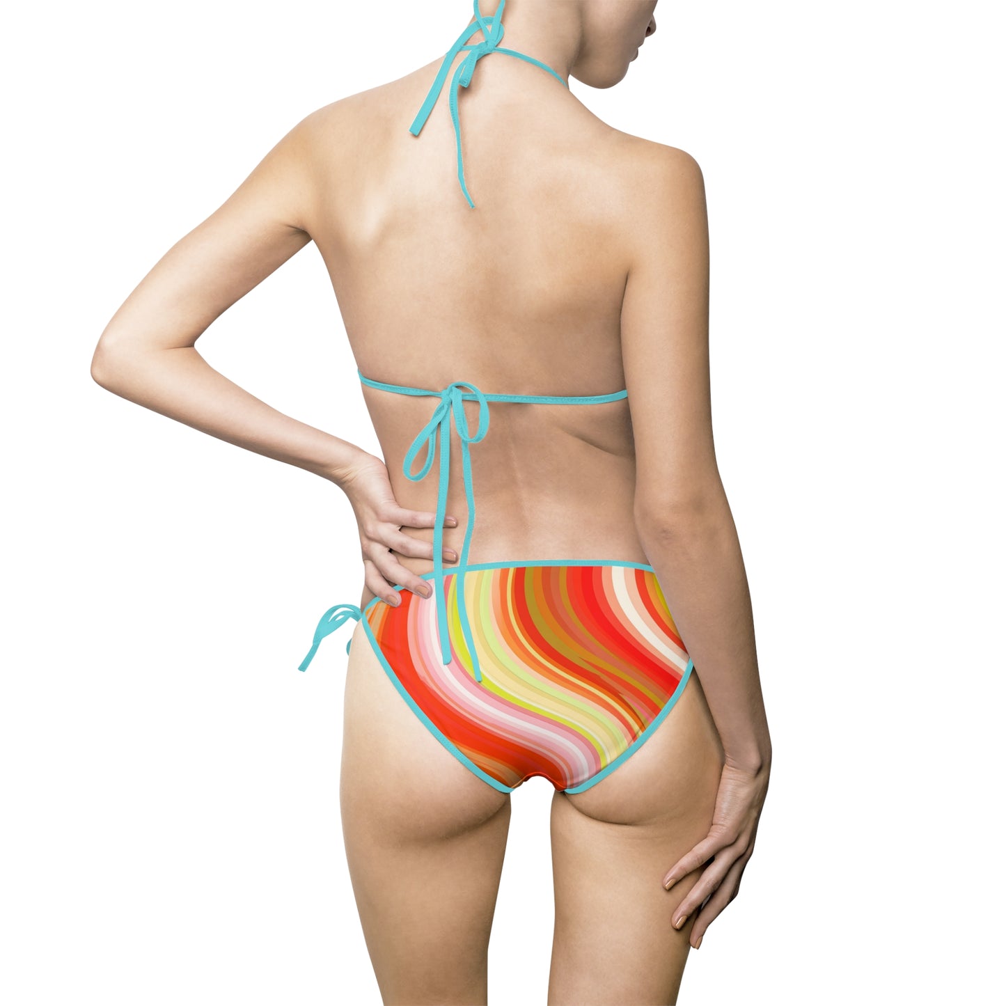 Tag Me Tie-String Bikini – Sunset Graffiti Edition