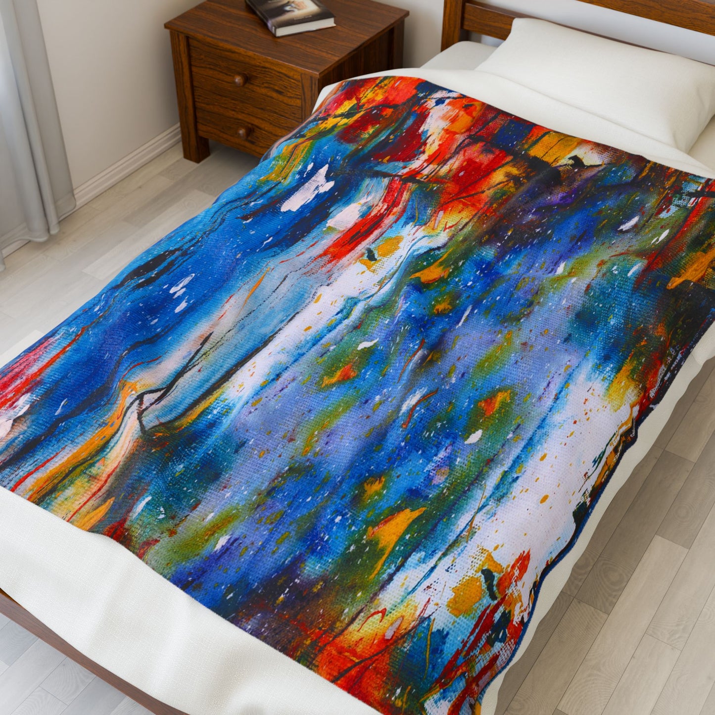 Urban Cosmos Velveteen Throw Blanket, Cozy Throw for All Seasons, Perfect Gift for Home Decor, Outdoor Picnics, Birthday Present