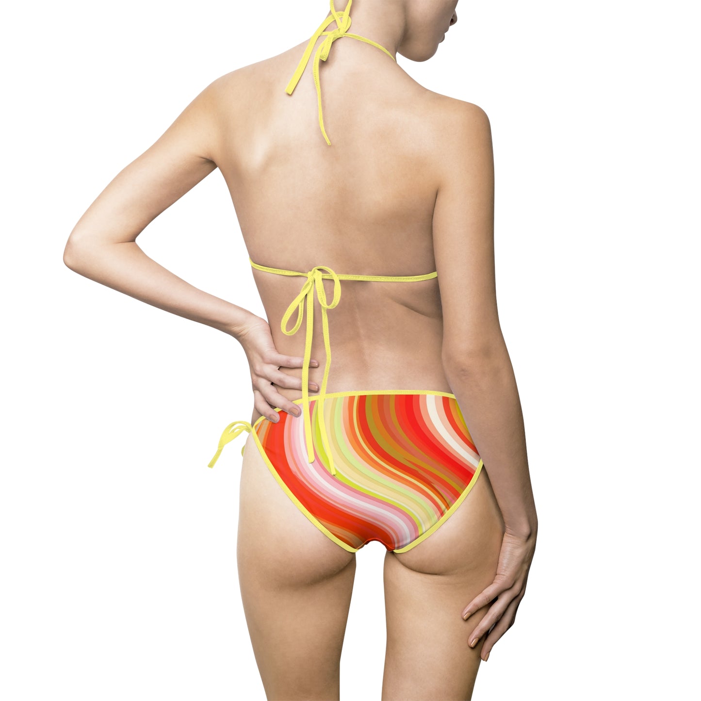 Tag Me Tie-String Bikini – Sunset Graffiti Edition
