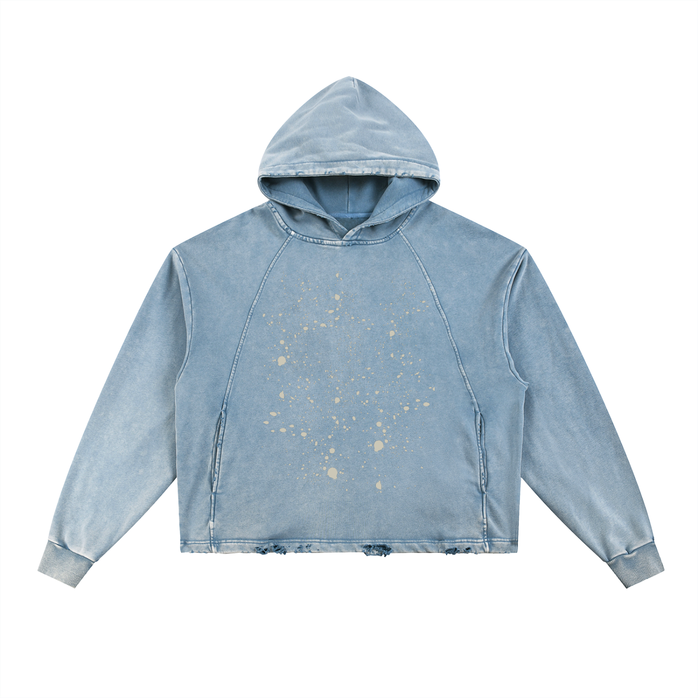 Quiet Riot™ Vintage Wash Paint-Splatter Hoodie