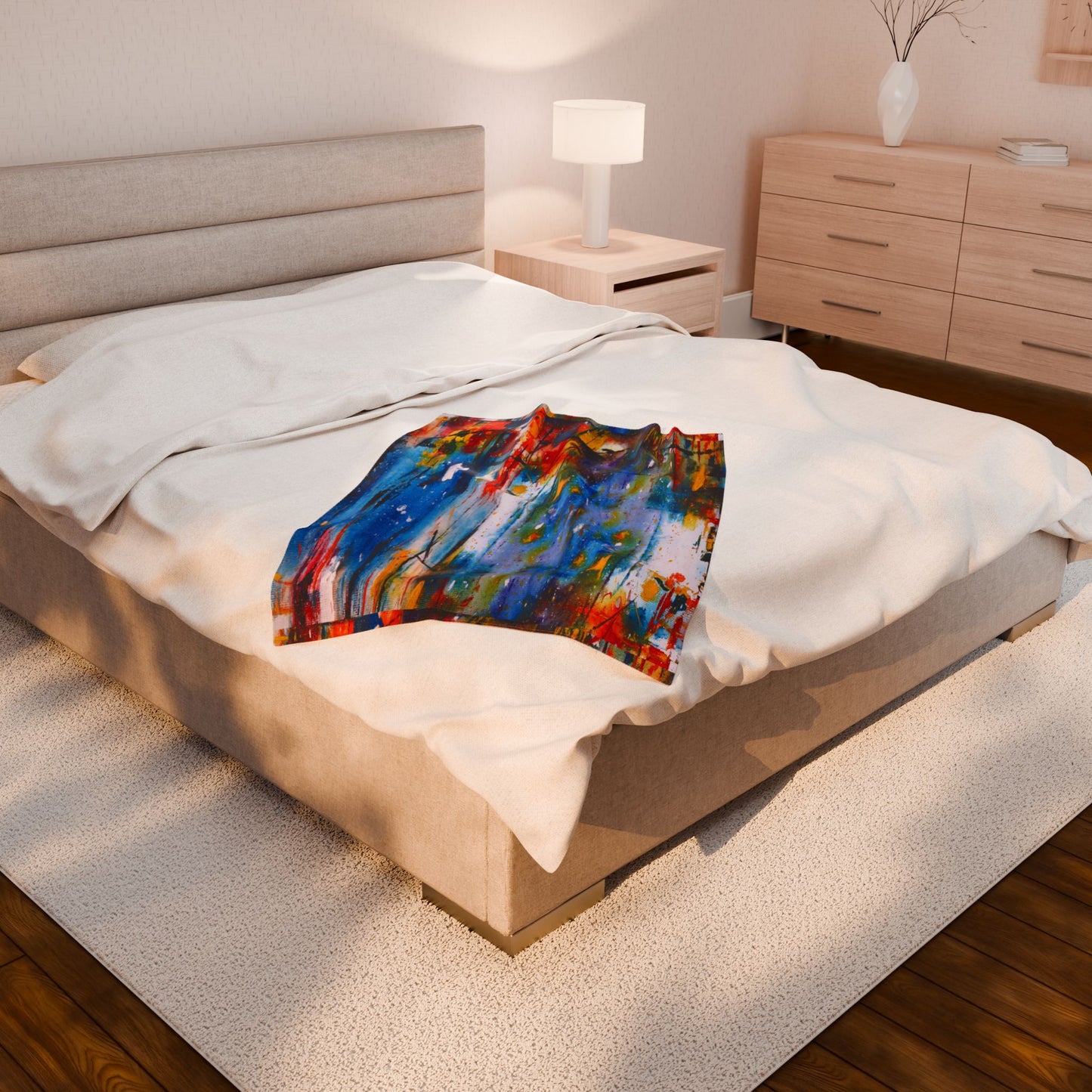 Urban Cosmos Velveteen Throw Blanket, Cozy Throw for All Seasons, Perfect Gift for Home Decor, Outdoor Picnics, Birthday Present