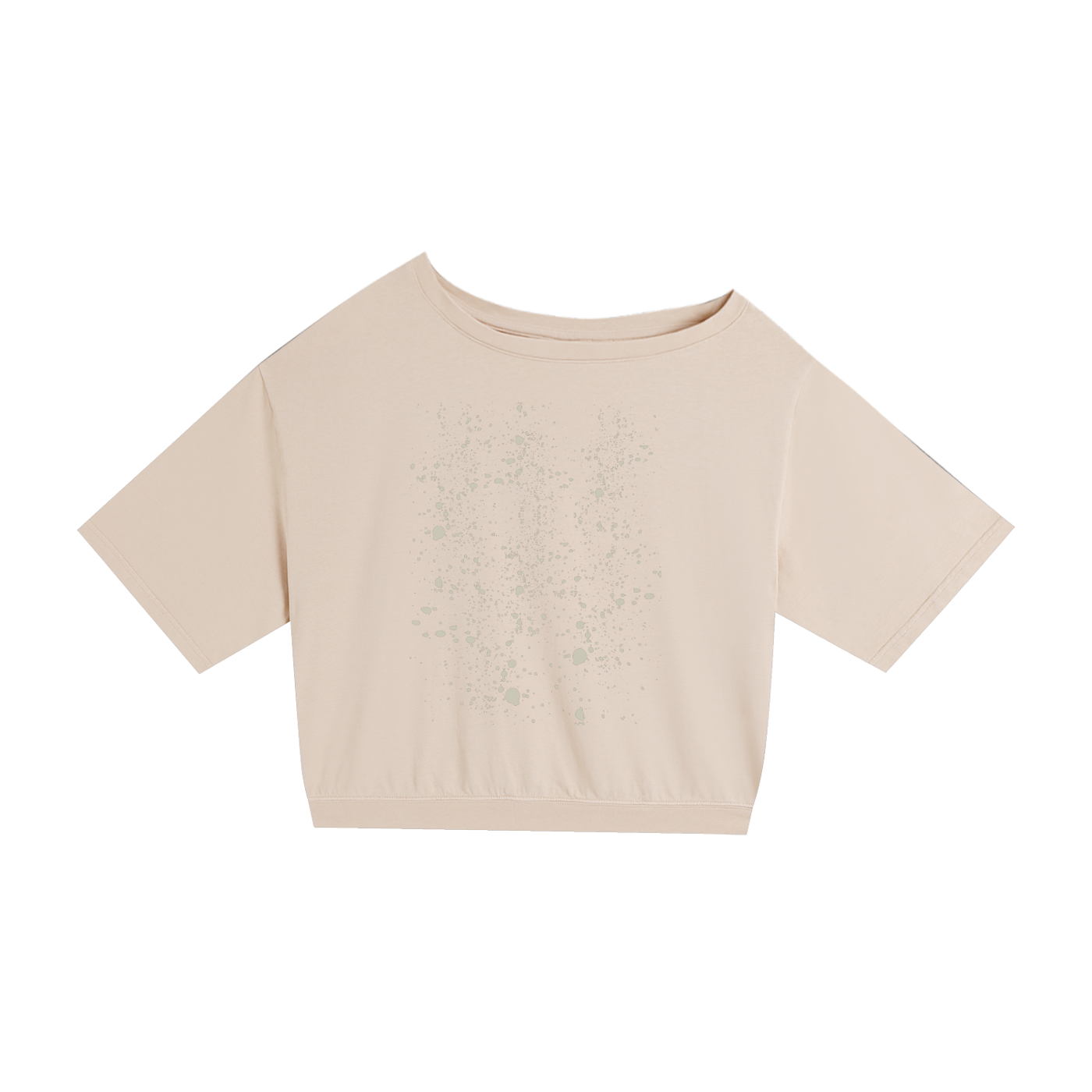Quiet Riot™ Asymmetric Paint-Splatter Oversized Cotton Tee