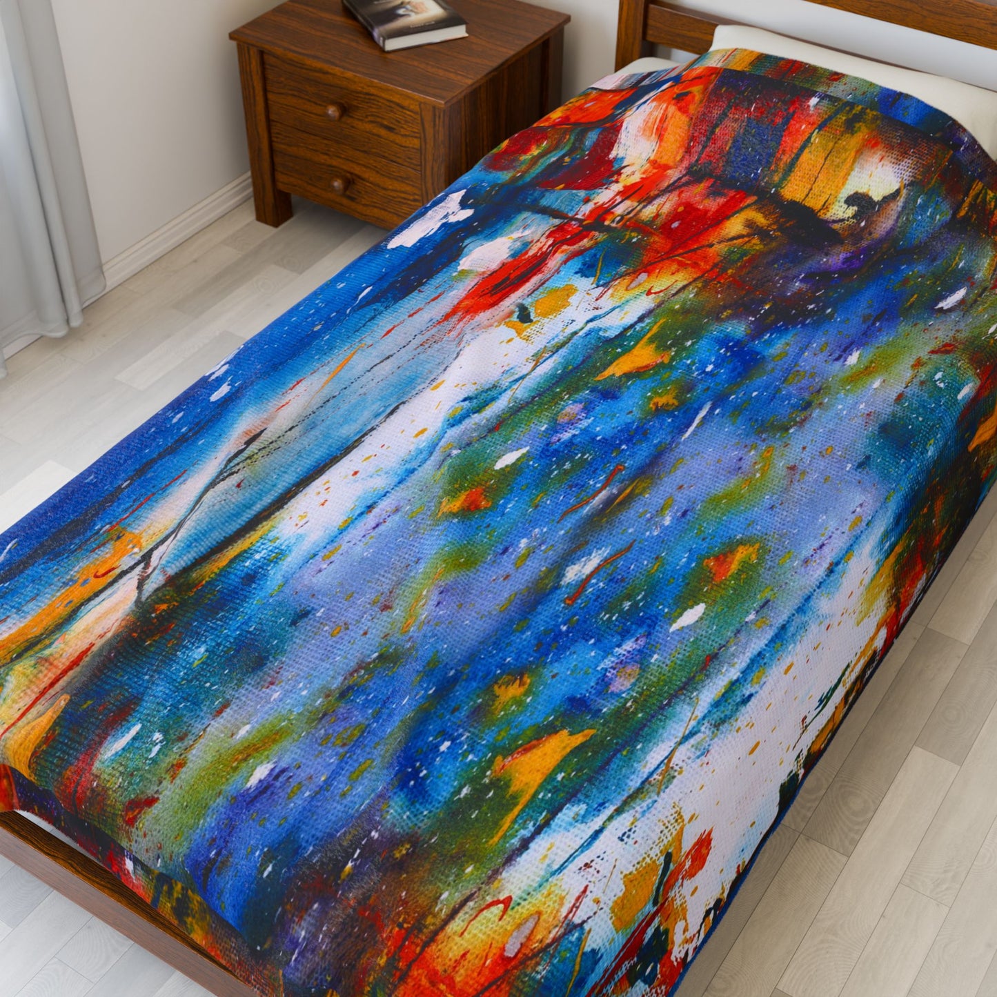 Urban Cosmos Velveteen Throw Blanket, Cozy Throw for All Seasons, Perfect Gift for Home Decor, Outdoor Picnics, Birthday Present
