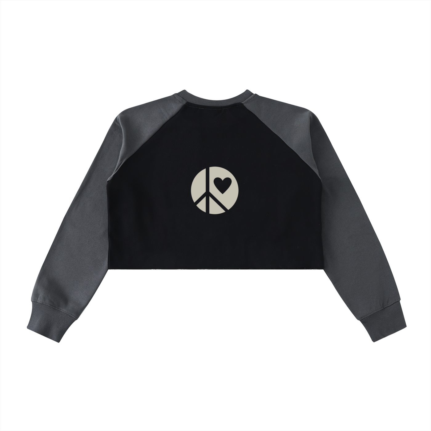 Quiet Riot™ Raw-Hem Color-Block Raglan Crop