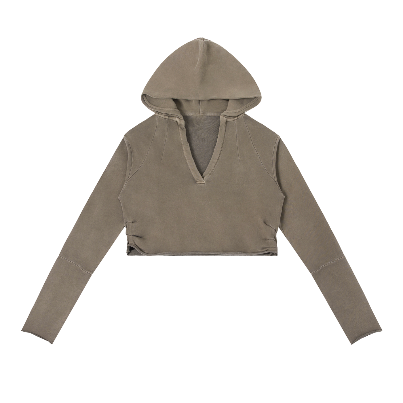 Graffiti Riot™ Vintage Washed Paint-Splatter Cropped Hoodie
