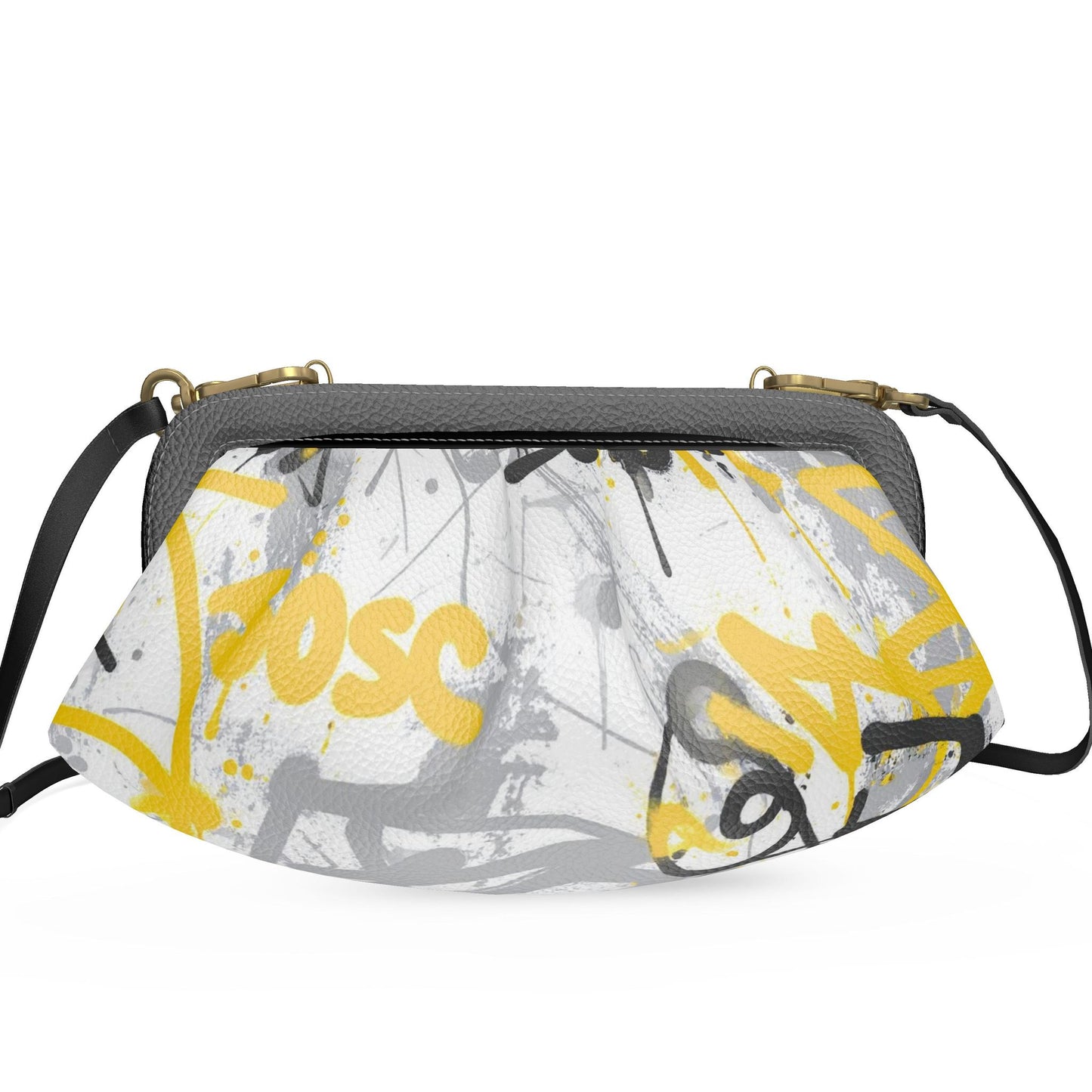 Graffiti Riot Urban Canvas Nappa Leather Crossbody Bag