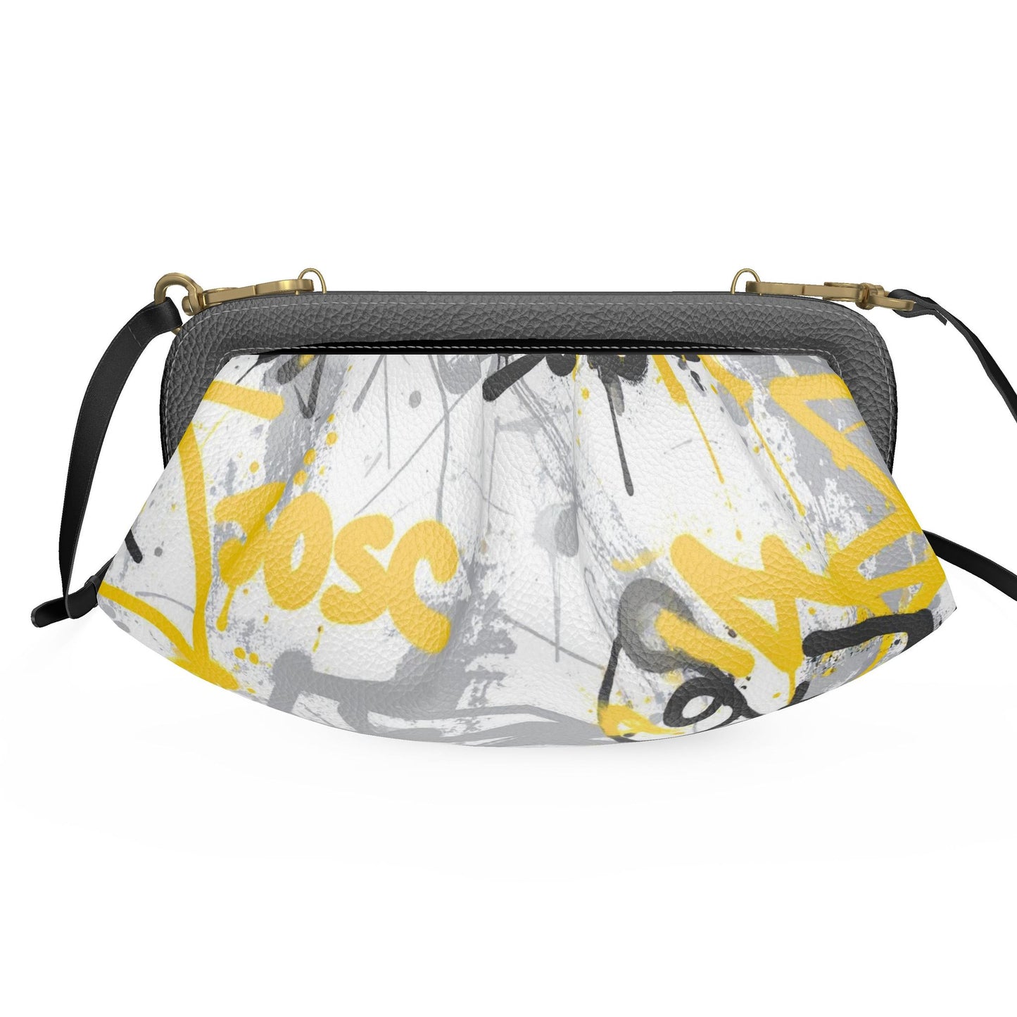 Graffiti Riot Urban Canvas Nappa Leather Crossbody Bag