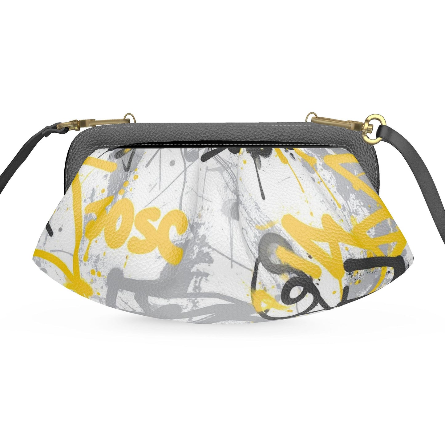 Graffiti Riot Urban Canvas Nappa Leather Crossbody Bag