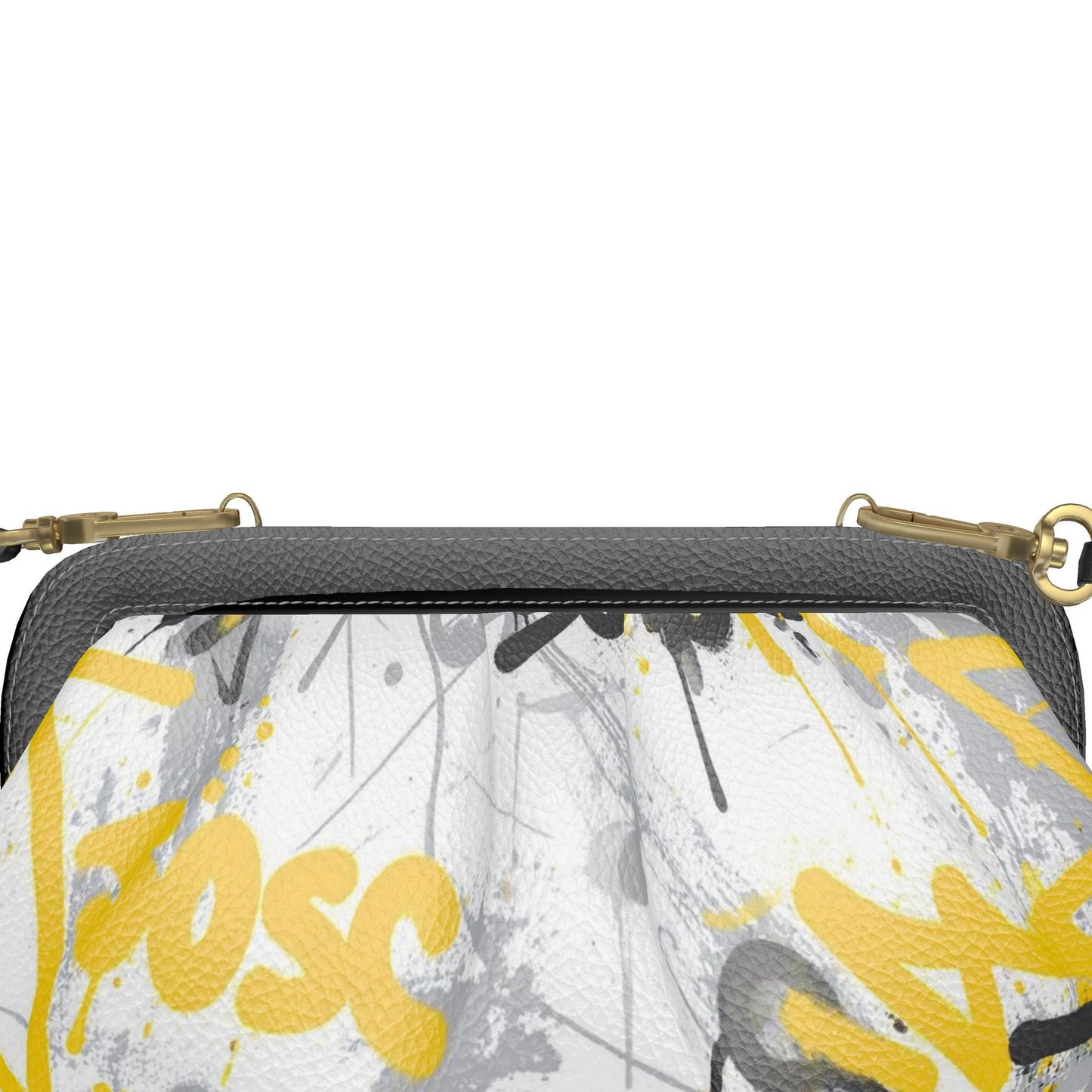 Graffiti Riot Urban Canvas Nappa Leather Crossbody Bag