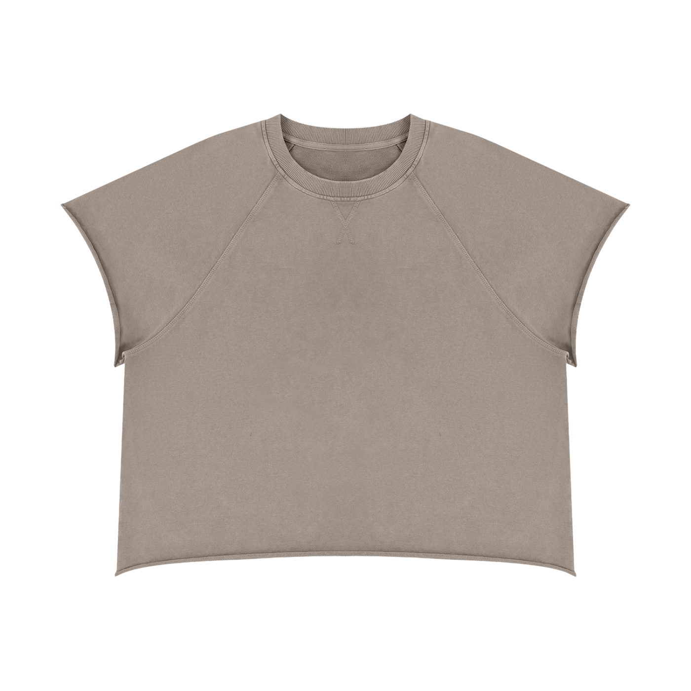 Unisex Vintage Wash Raw Edge Boxy T-Shirt