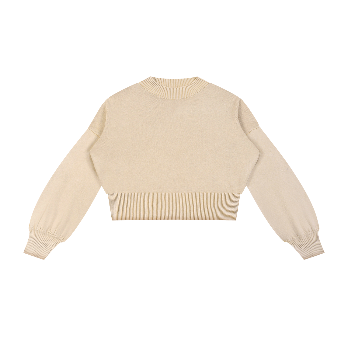 Quiet Riot™ Mineral Wash Cropped Balloon Sleeve Sweater – Women’s
