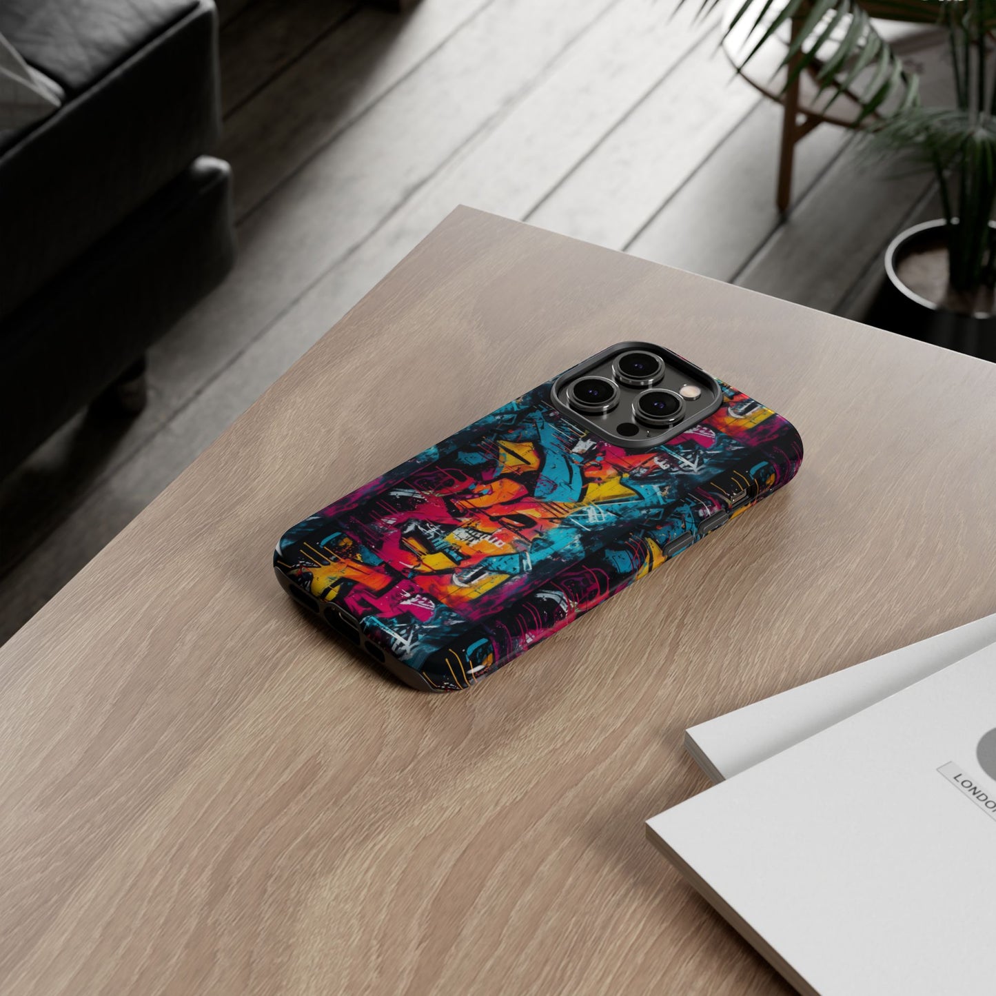Wall Tag Armor Case – Neon Graffiti Burst Edition