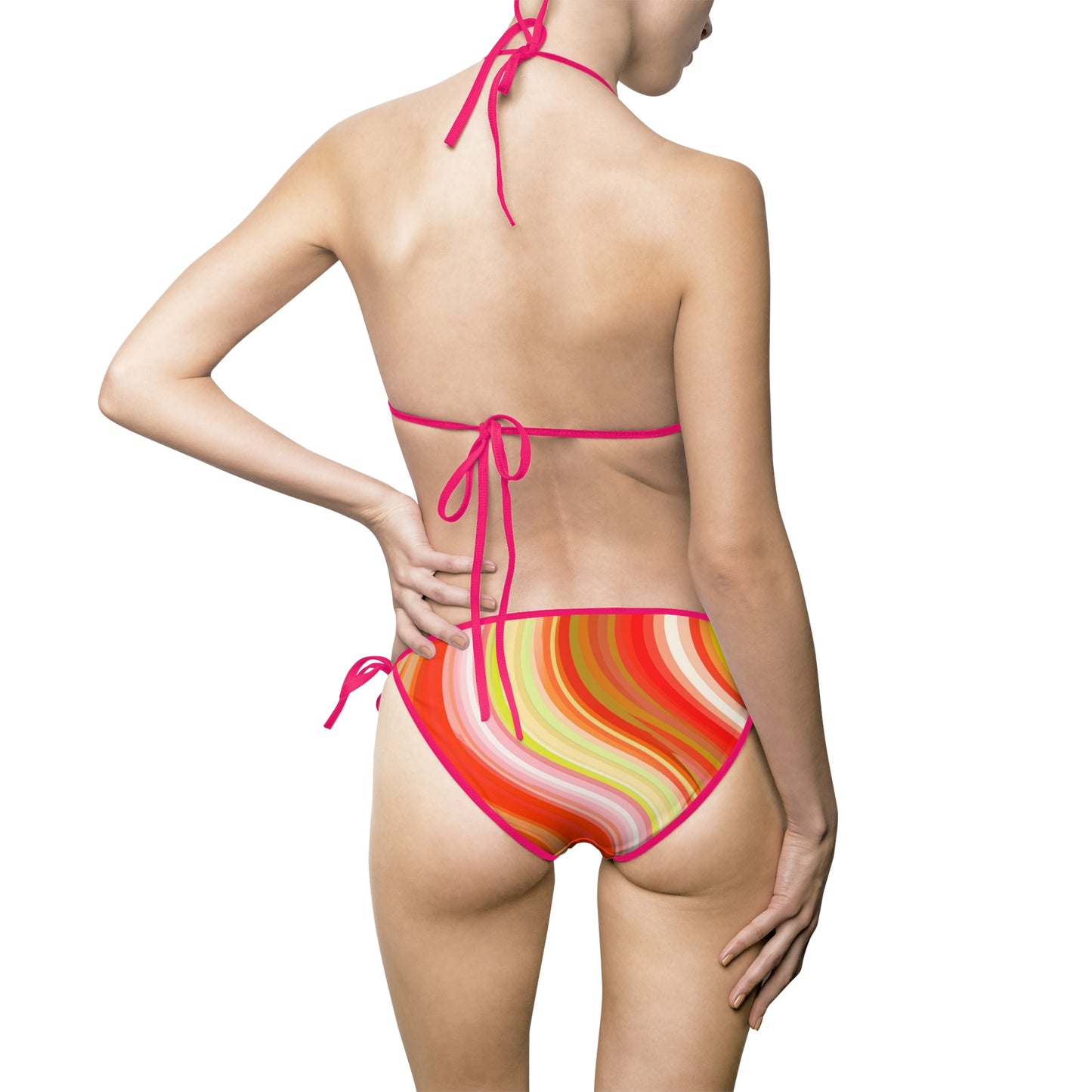 Tag Me Tie-String Bikini – Sunset Graffiti Edition