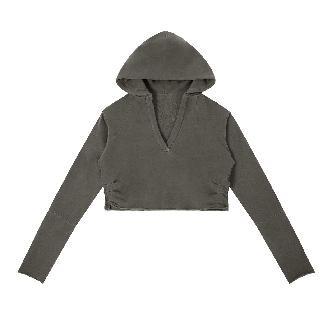 Graffiti Riot™ Vintage Washed Paint-Splatter Cropped Hoodie