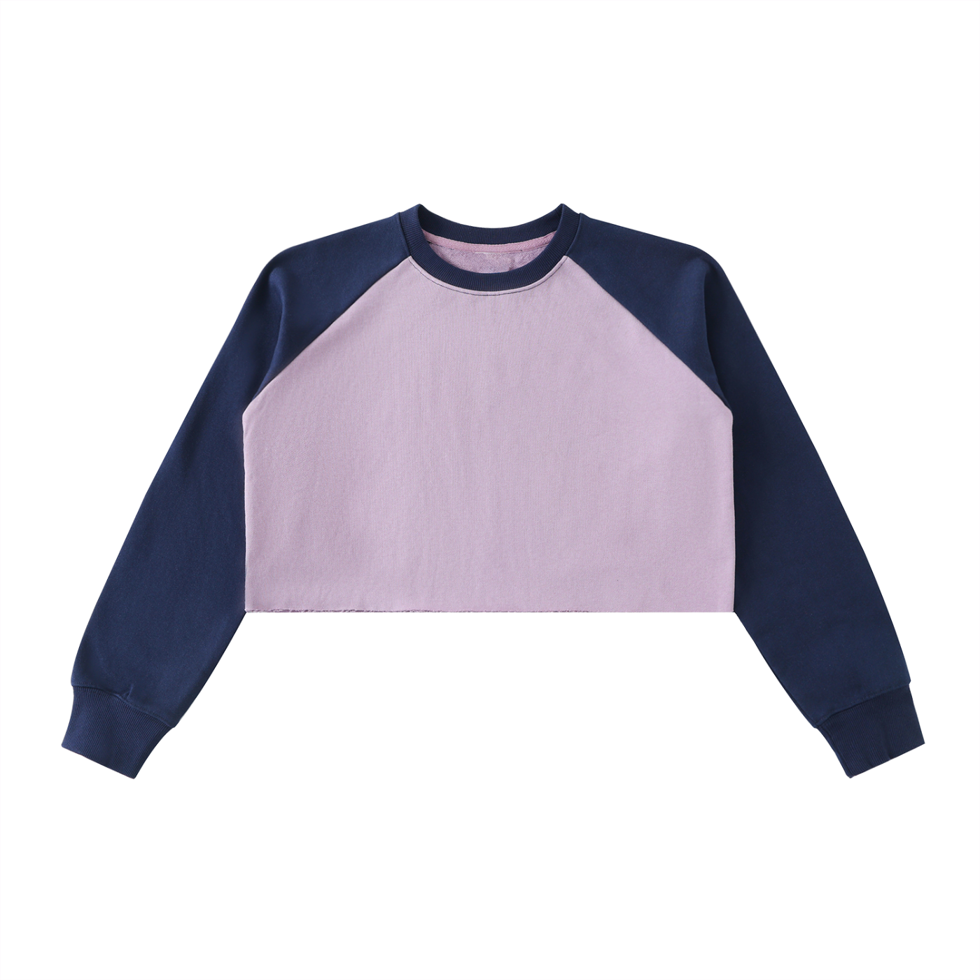 Quiet Riot™ Raw-Hem Color-Block Raglan Crop