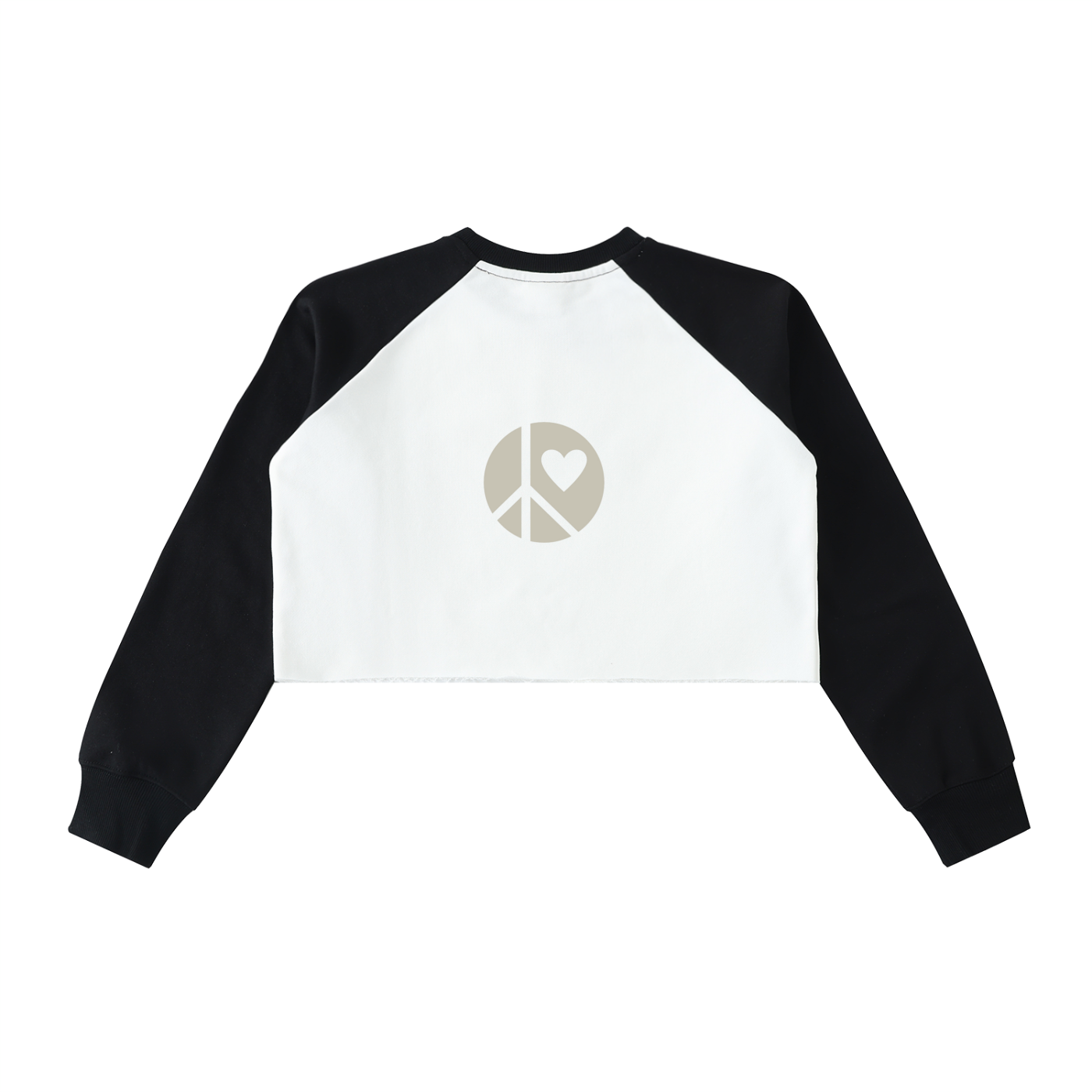 Quiet Riot™ Raw-Hem Color-Block Raglan Crop