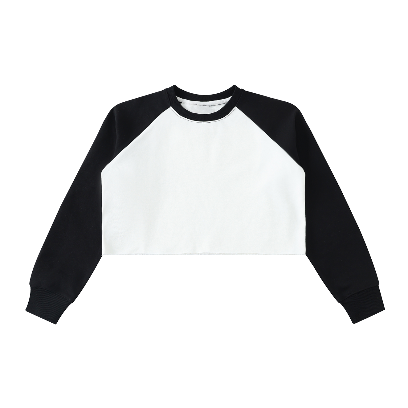 Quiet Riot™ Raw-Hem Color-Block Raglan Crop