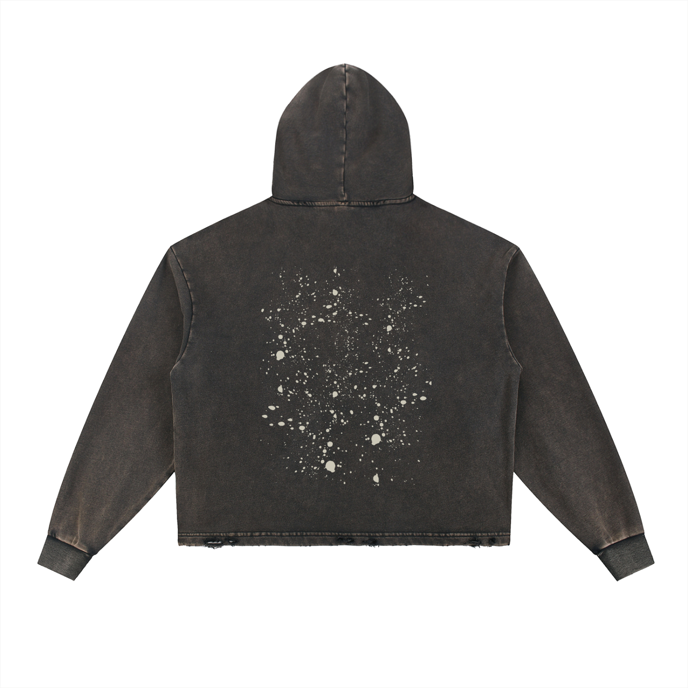 Quiet Riot™ Vintage Wash Paint-Splatter Hoodie