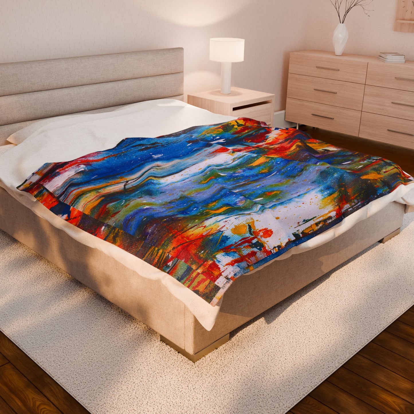 Urban Cosmos Velveteen Throw Blanket, Cozy Throw for All Seasons, Perfect Gift for Home Decor, Outdoor Picnics, Birthday Present