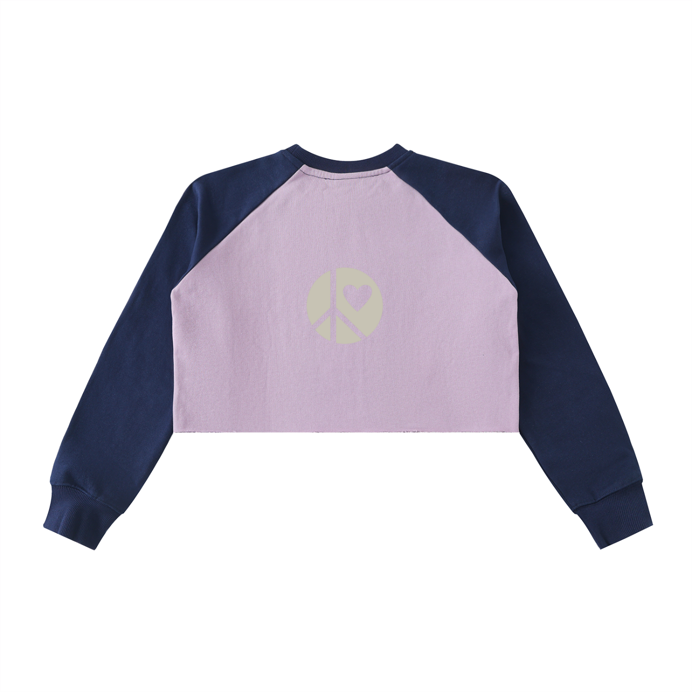 Quiet Riot™ Raw-Hem Color-Block Raglan Crop