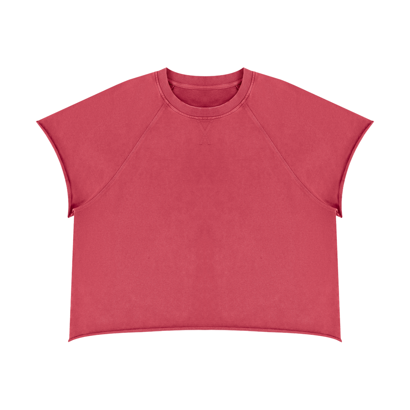 Unisex Vintage Wash Raw Edge Boxy T-Shirt