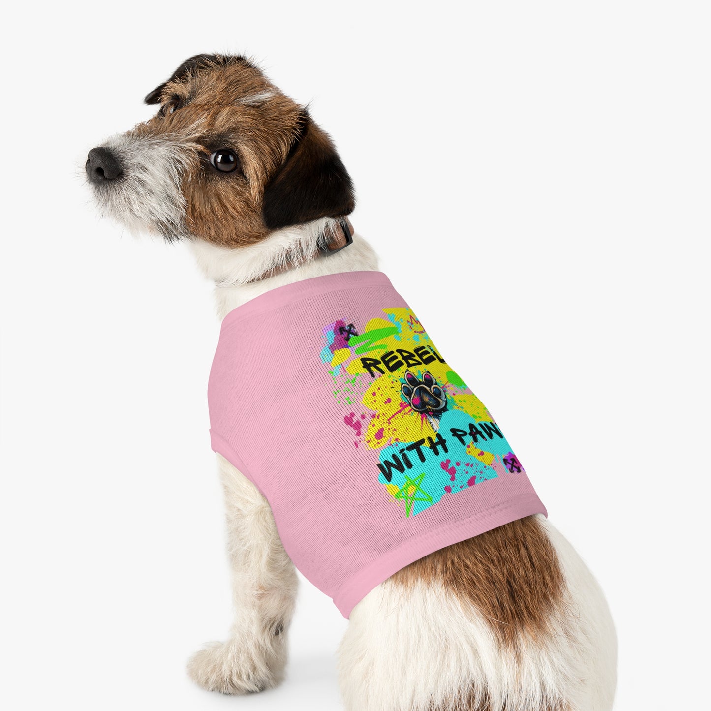 Rebel With Paws Graffiti Dog Tee – Street Pup Edition