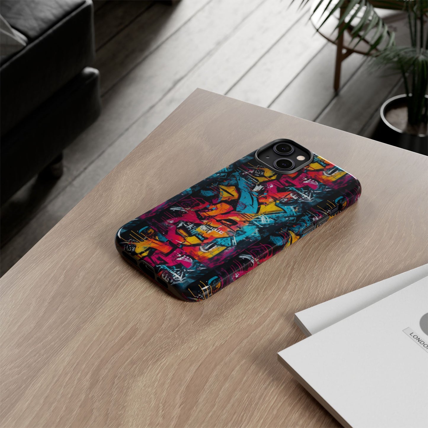 Wall Tag Armor Case – Neon Graffiti Burst Edition