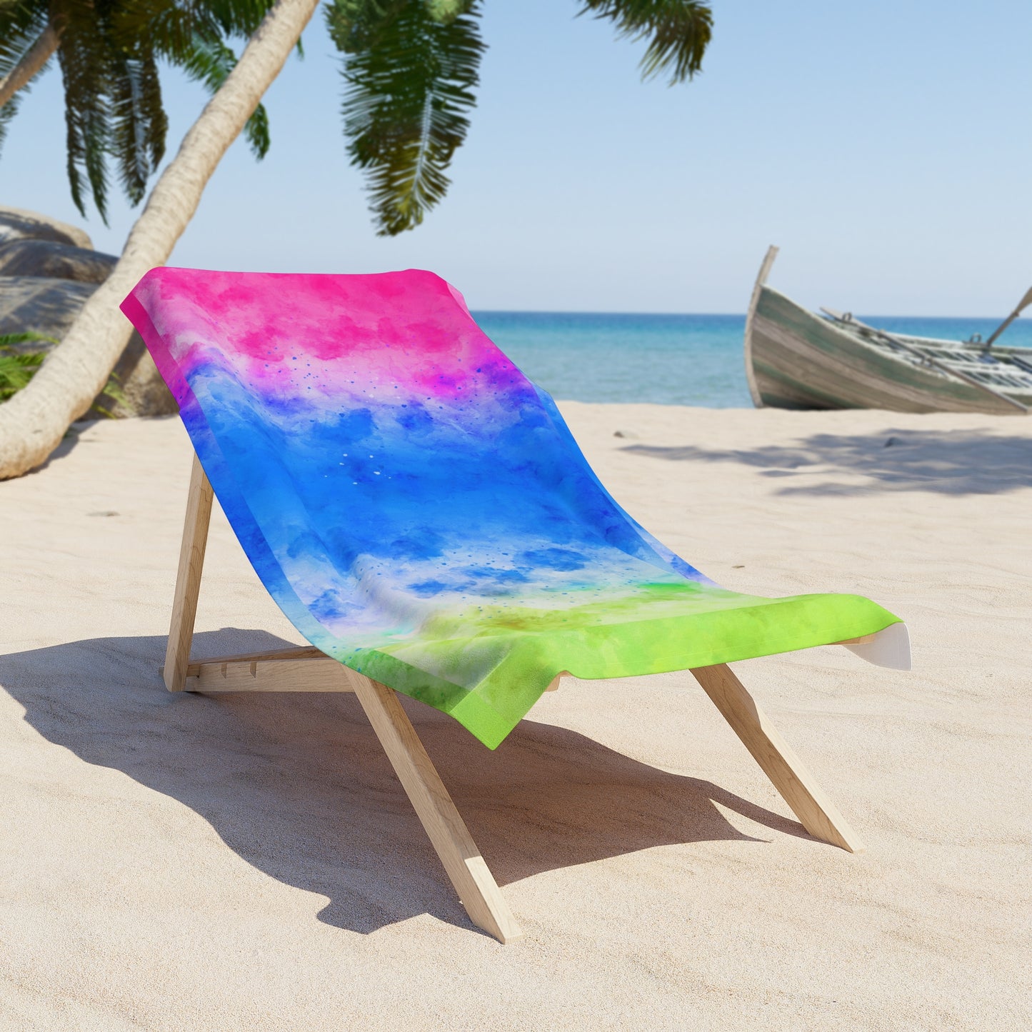 Beach Towel - Vibrant Graffiti Cloud Design