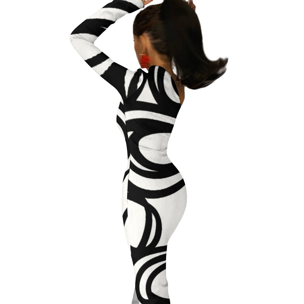 Graffiti Riot One-Shoulder Statement Dress