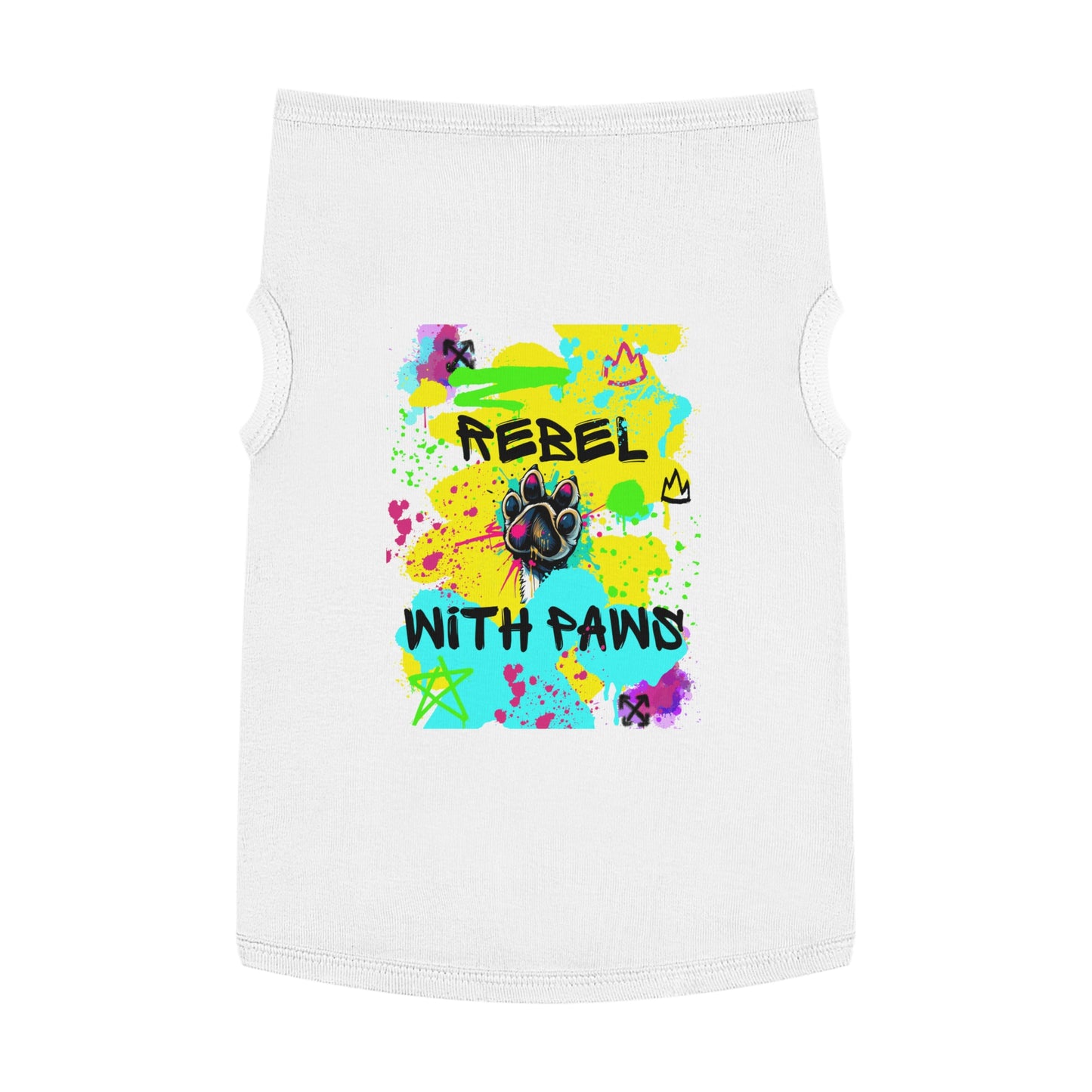 Rebel With Paws Graffiti Dog Tee – Street Pup Edition