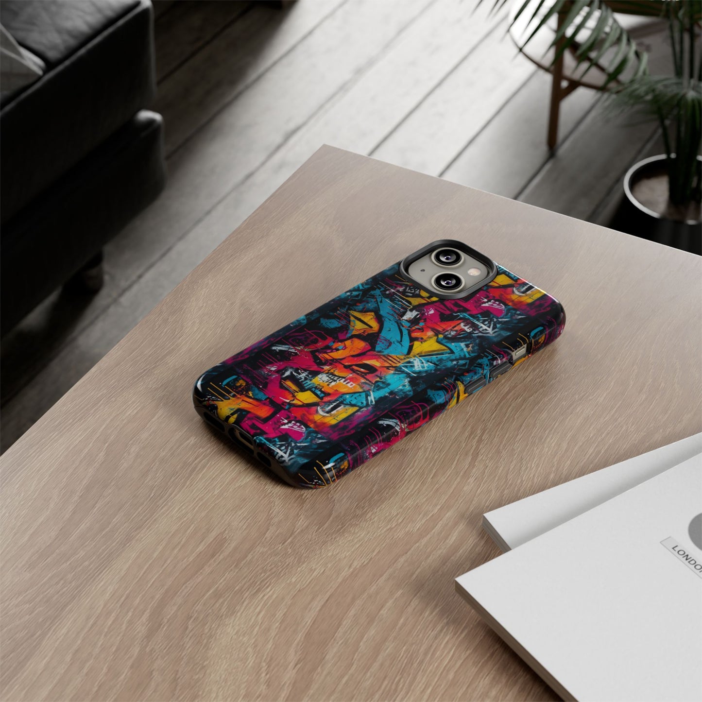 Wall Tag Armor Case – Neon Graffiti Burst Edition