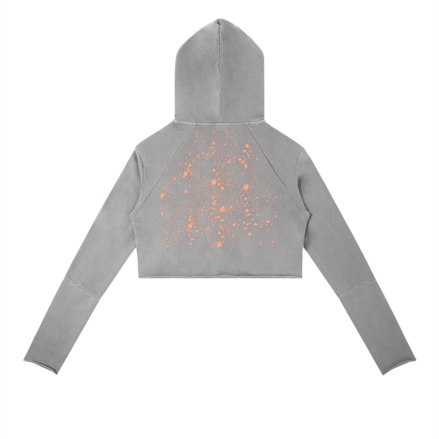 Graffiti Riot™ Vintage Washed Paint-Splatter Cropped Hoodie