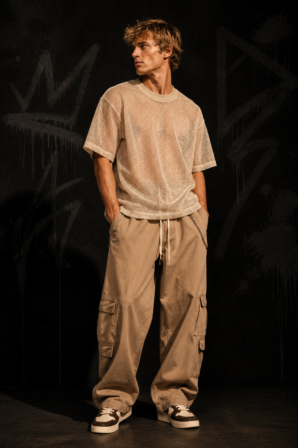 See-through Boxy Net T-Shirt