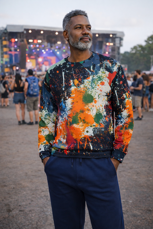 "Color Clash" Graffiti Paint Splatter Sweatshirt