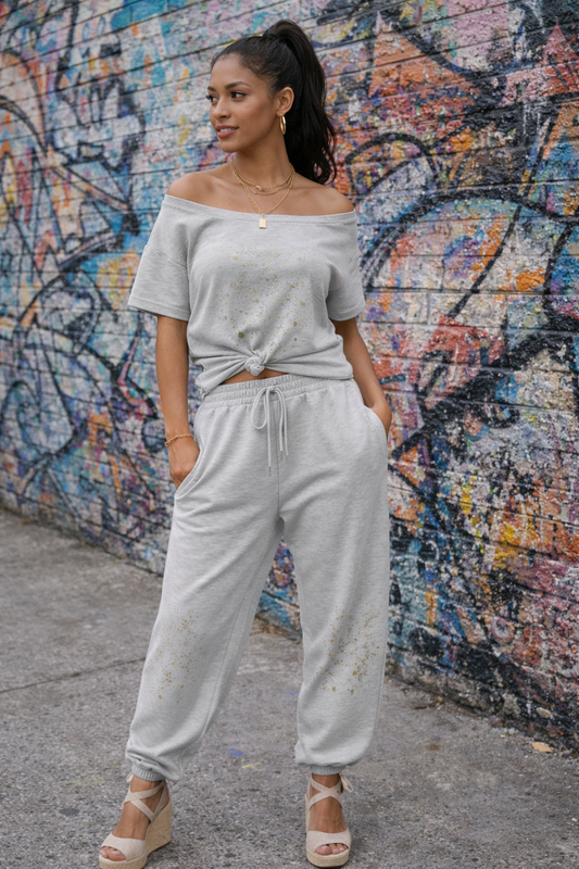 Quiet Riot™ Essential Paint-Splatter Jogger Sweatpants | Elevated Street Basic