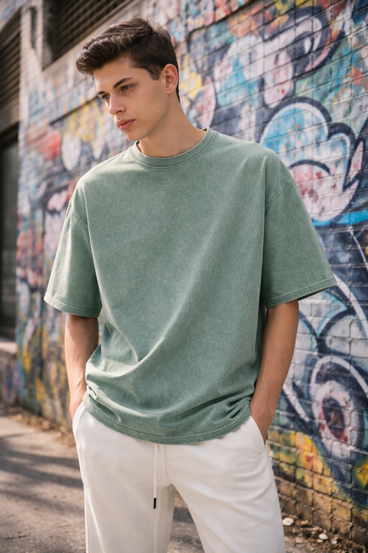 Graffiti Riot™ Quiet Riot Snow Washed Oversized Cotton T-Shirt