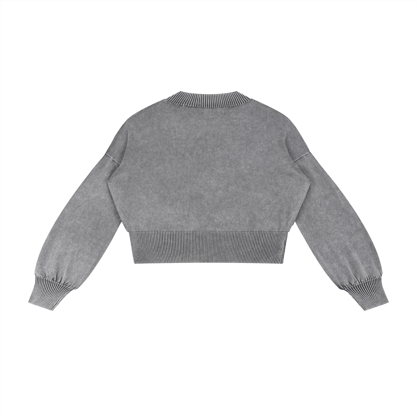 Quiet Riot™ Mineral Wash Cropped Balloon Sleeve Sweater – Women’s